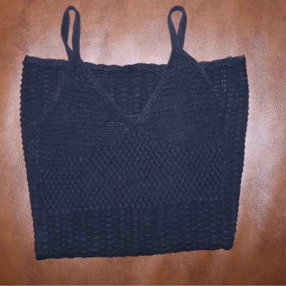 Wilfred Black Crochet Knit Camisole